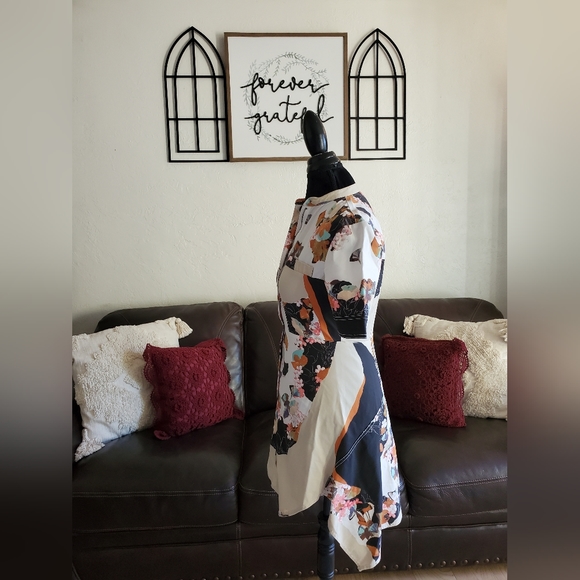 3.1 Philip Lim Target Multi Media Floral Boho Print Full Zip Dress Size XS Retro - Picture 7 of 11